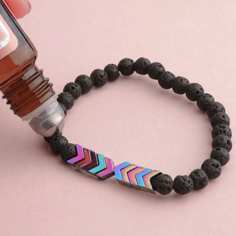 Anxiety bracelet lava stones with essential oil for calming anxiety relief jewellery
