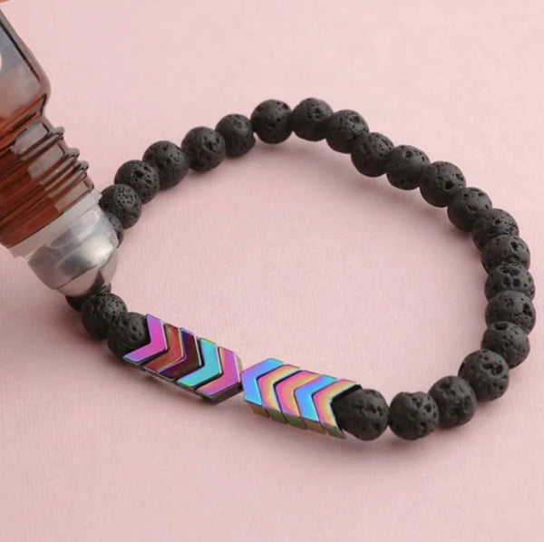 anxiety bracelet lava stone for essential oils roller