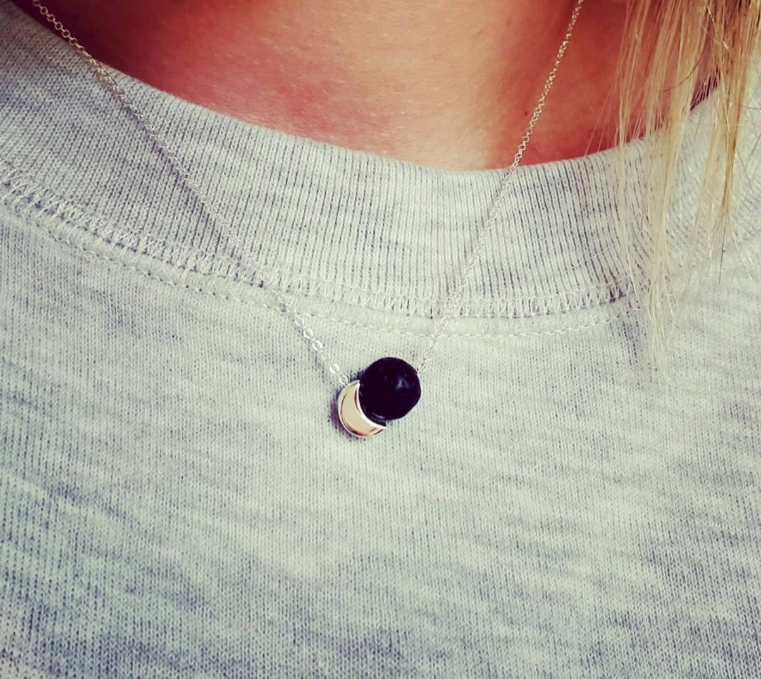 Silver Moon Aromatherapy Necklace