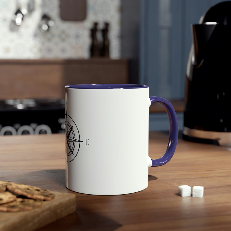 Compass Tea Coffee Mug Two-Tone, 11oz