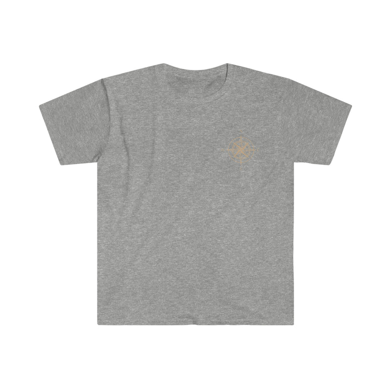 Compass design gold - Unisex Softstyle T-Shirt